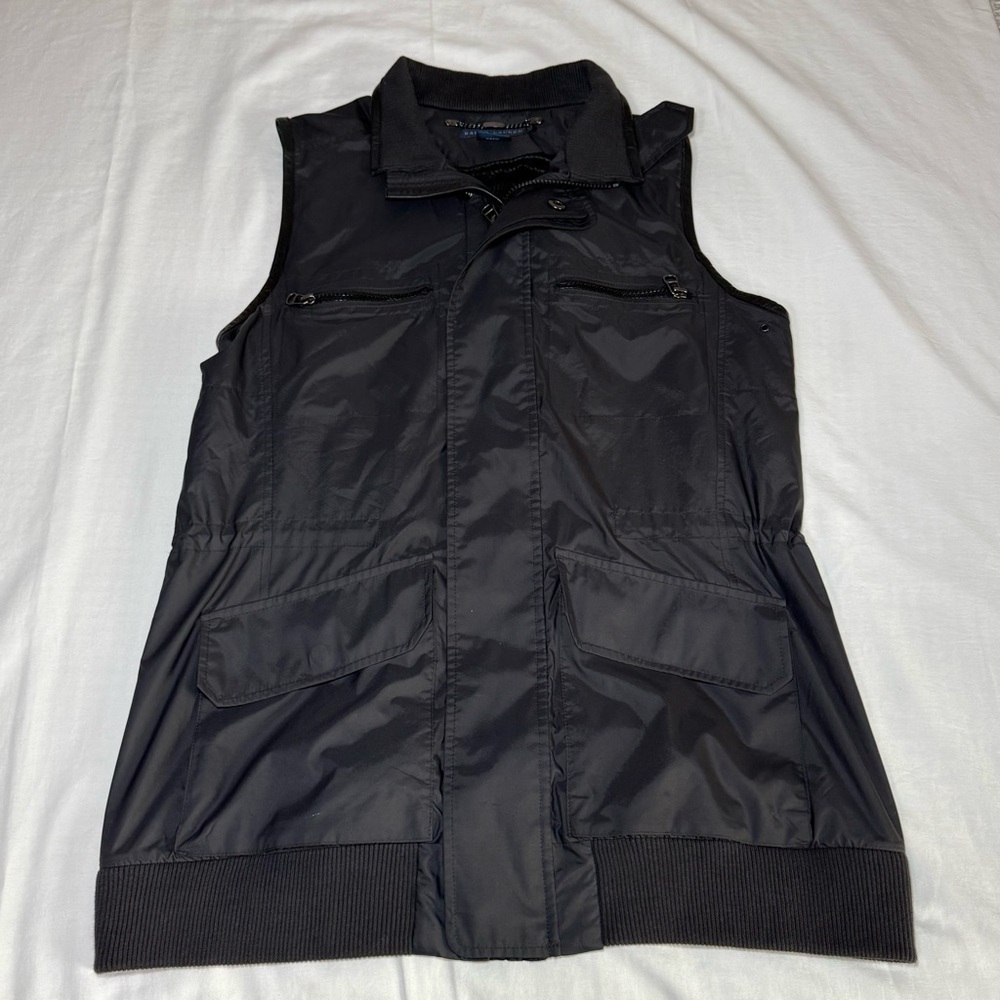 Ralph Lauren Vest Womens Large Black Equestrian Utility Shooting Fishing Casual